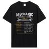 Cotton Mechanic Hourly Rate Labor Rates Funny Workers Car Lover T-shirt Cotton Short Sleeve Tshirt Men's Clothing Oversized Unisex Tops