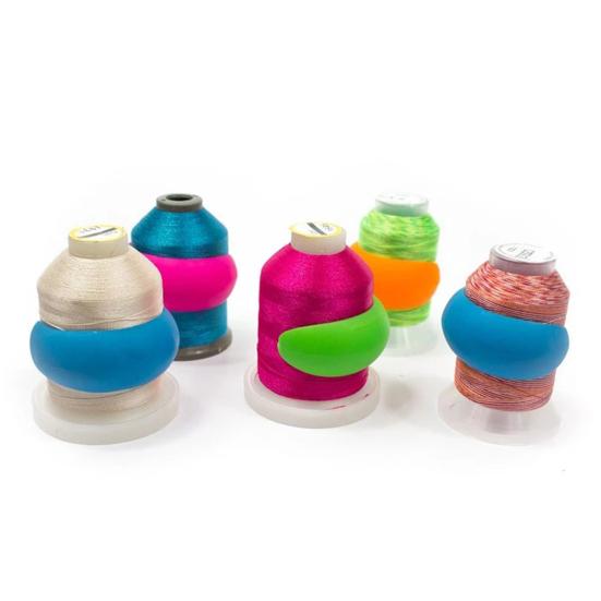 10/100 шт. эластичный скрученный держатель для ниток, многоразовый, с большой прочностью, сохраняет катушку с нитью в чистоте и организованности, швейная и вышивальная машина