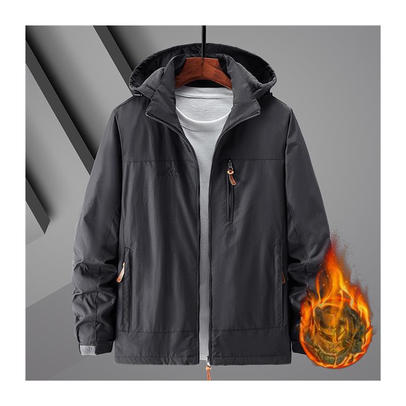 Зимняя бархатная мужская повседневная куртка для отдыха на открытом воздухе, мужская ветрозащитная водонепроницаемая дышащая куртка для людей среднего возраста