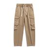 Свободные прямые повседневные широкие брюки-карго мужские для улицы из чистого хлопка, ретро, приталенные, модные, универсальные.