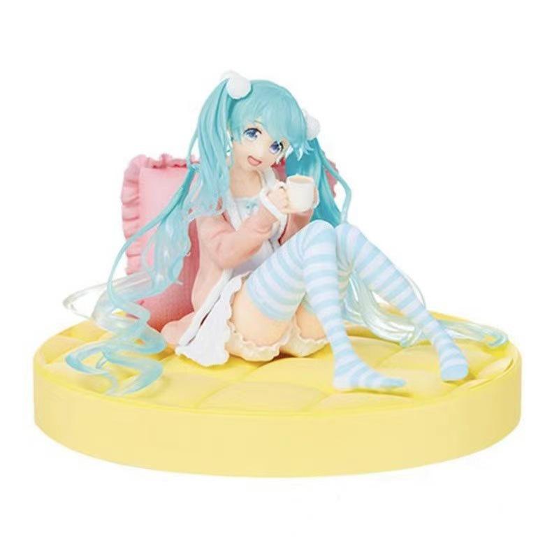 High-Quality Sakura Hatsune Miku PVC Doll with Decorative Chassis Ornaments