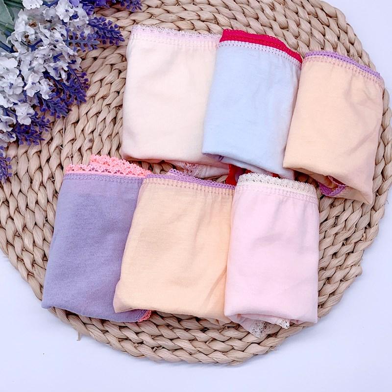 12pcs/Lot Cotton Girls Briefs Children's Underwear Triangle Panties Kids Underpants 2-13Years