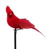 2pcs Simulation Feather Birds Handicraft Red Birds Figurines Garden Lawn  with Clips for Tree Decor Christmas Home Decoration