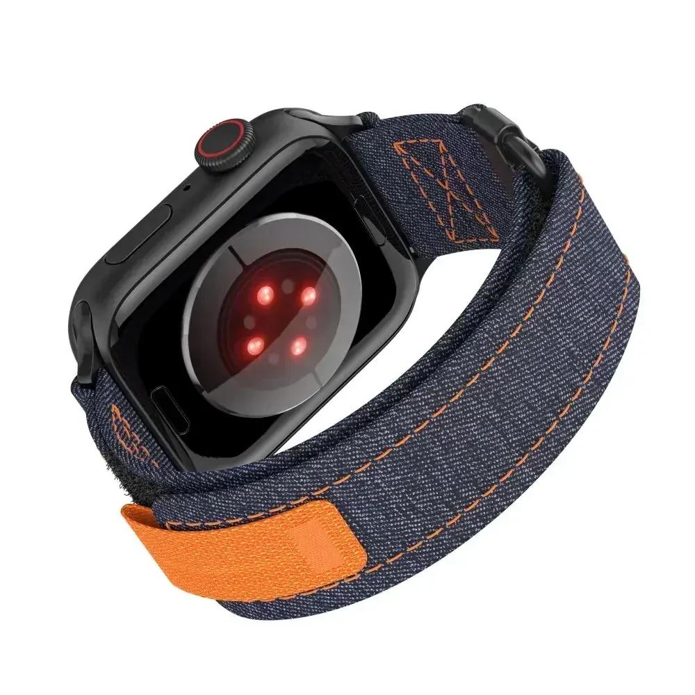 Спортивный ремешок для Apple Watch Ultra 2 10 9 8 7 6 SE 5 4 Наручный нейлоновый браслет для iWatch 38 мм 40 мм 41 мм 42 мм 45 мм 46 мм 49 мм
