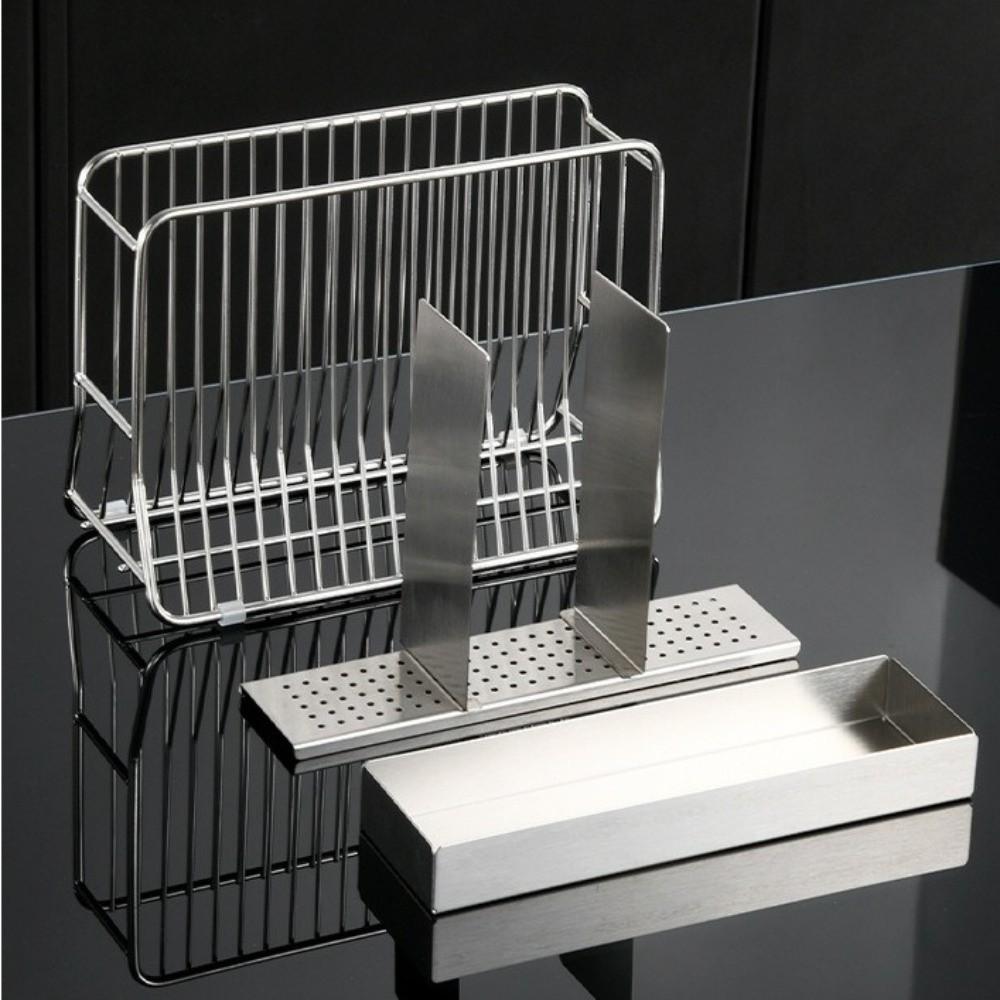 304 Stainless Steel Chopstick Bucket Moisture-Proof Cutlery Drying Basket Kitchen Organization