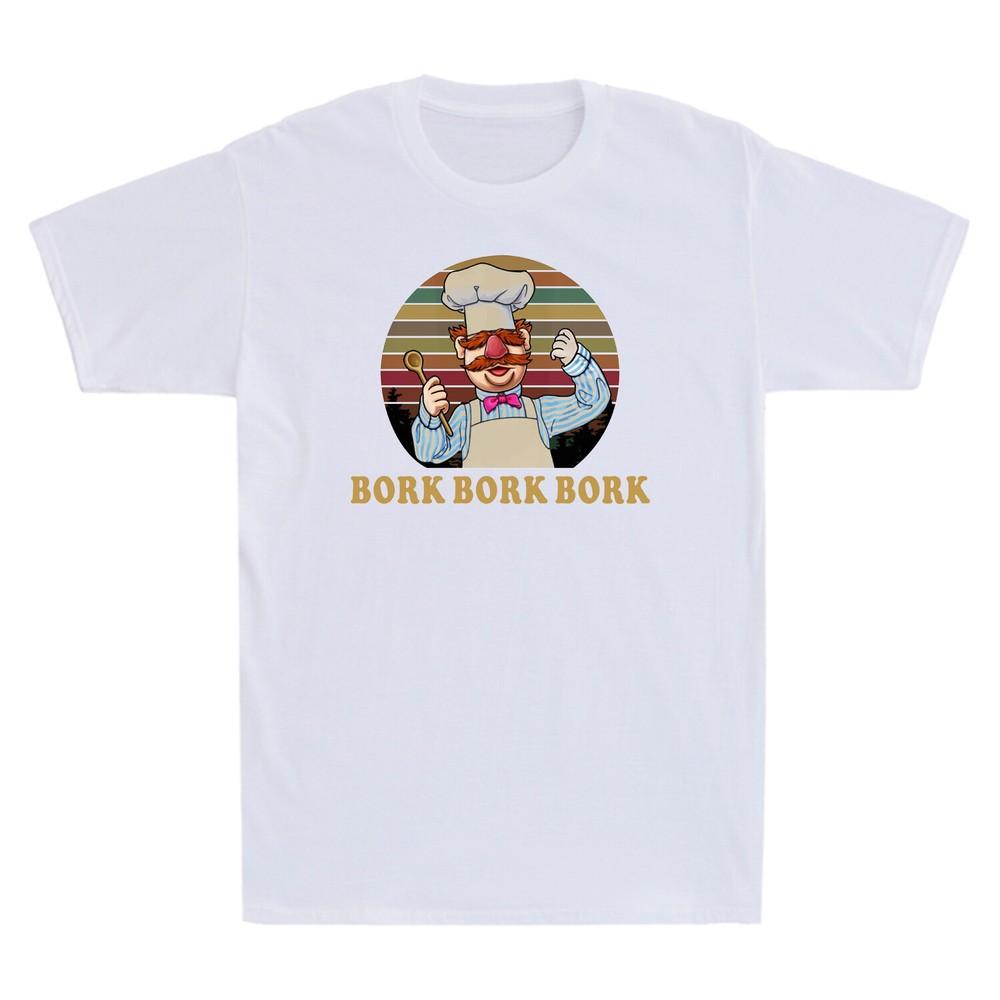 Vert Der Ferk Bork Bork Bork Funny Novelty Chef Gift Spoon Vintage Unisexs Tshirt
