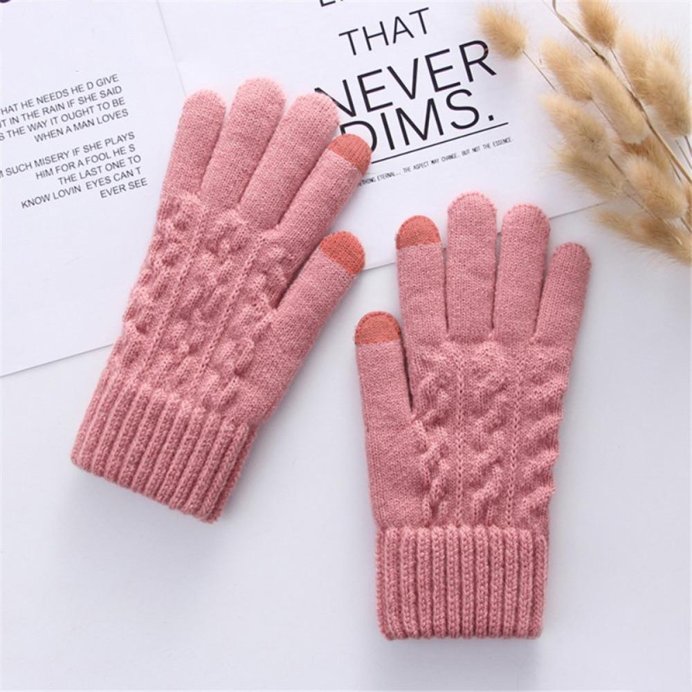 Ветрозащитные уличные перчатки плюшевые мужские женские варежки женские вязаные перчатки осень зима