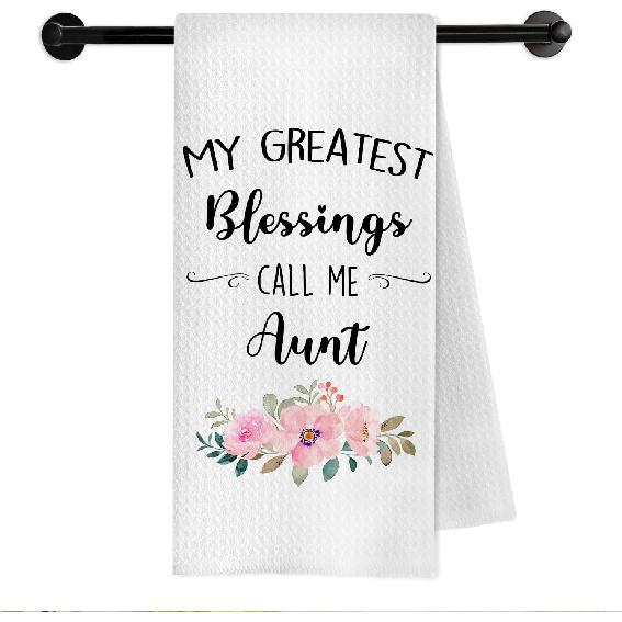 Nani Grandma Godmother Gifts Kitchen Towels, God Mother Gifts for Women Dish Tea Towels, The Best Nani Get Promoted to Godmother Decorative Hand