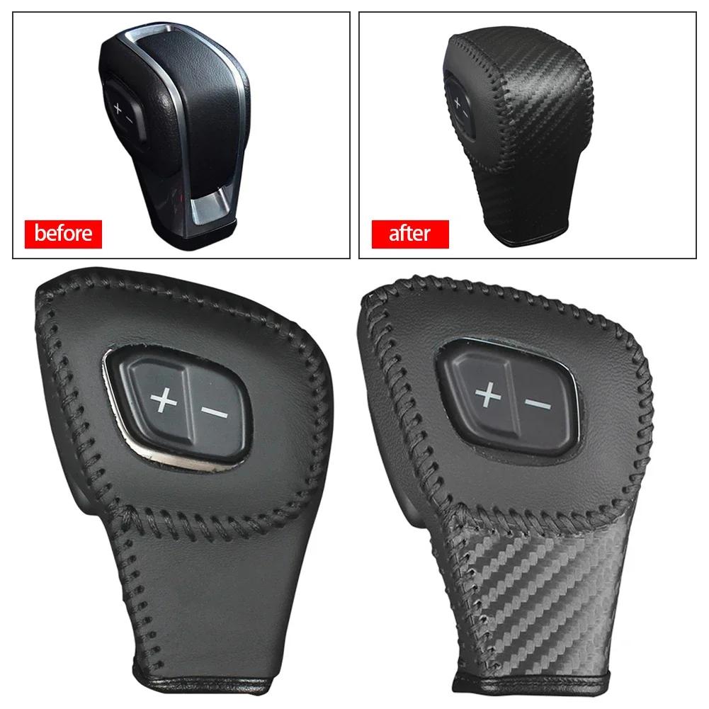 Кожаная автомобильная ручка переключения передач, чехол для внутренней коробки передач, наклейка на крышку коробки передач, аксессуары для Ford Everest Ranger 2020-2024