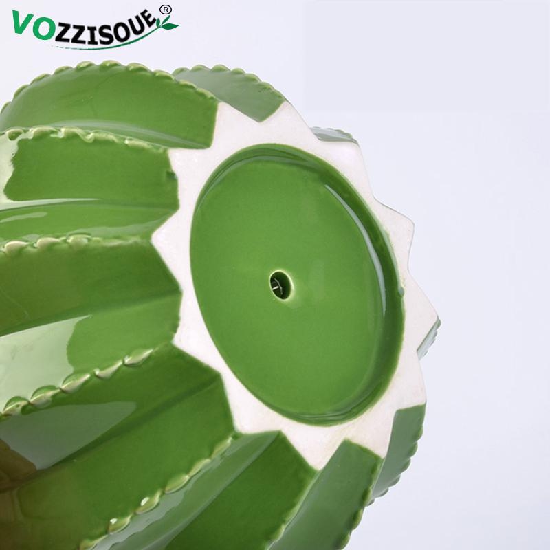NEW Creative Ceramic Cactus Bonsai Pots Indoor Decorative Plant Pot Garden Succulent Flowerpot Home Balcony Green Clay Planter