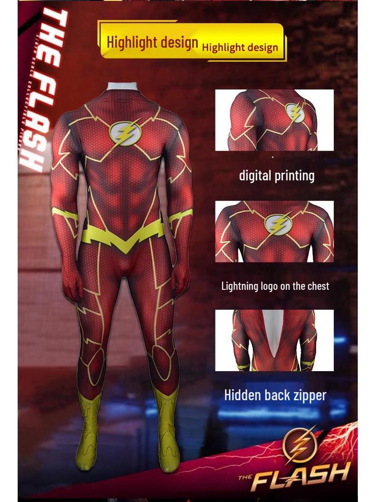 Halloween Muscle Flash Cosplay Costume for Kids & Adults