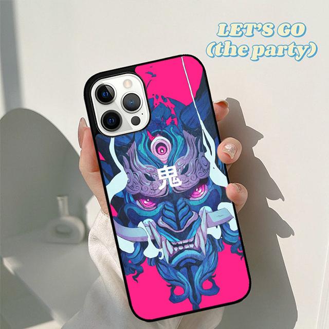 Японская маска демона Они Хання крутой чехол для телефона для iPhone 17 Air 16 16e 15 12 11 13 14 Pro Max Apple Plus Coque