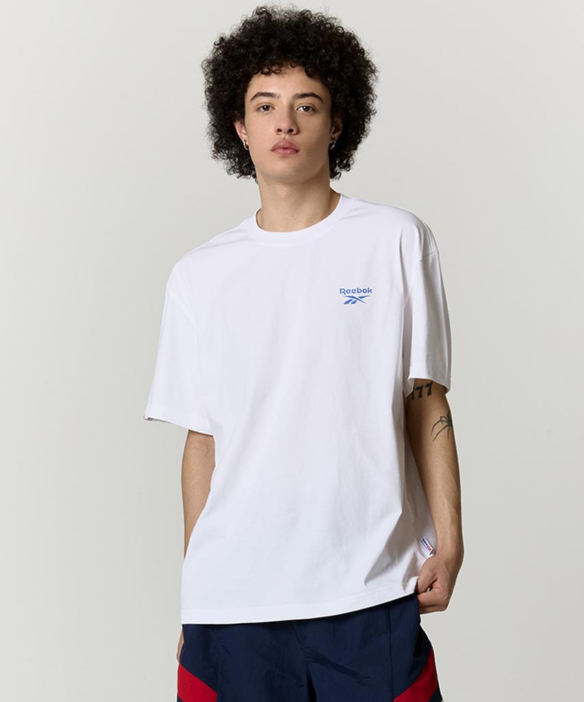 Reebok Графическая футболка из ледяного хлопка - Белая
