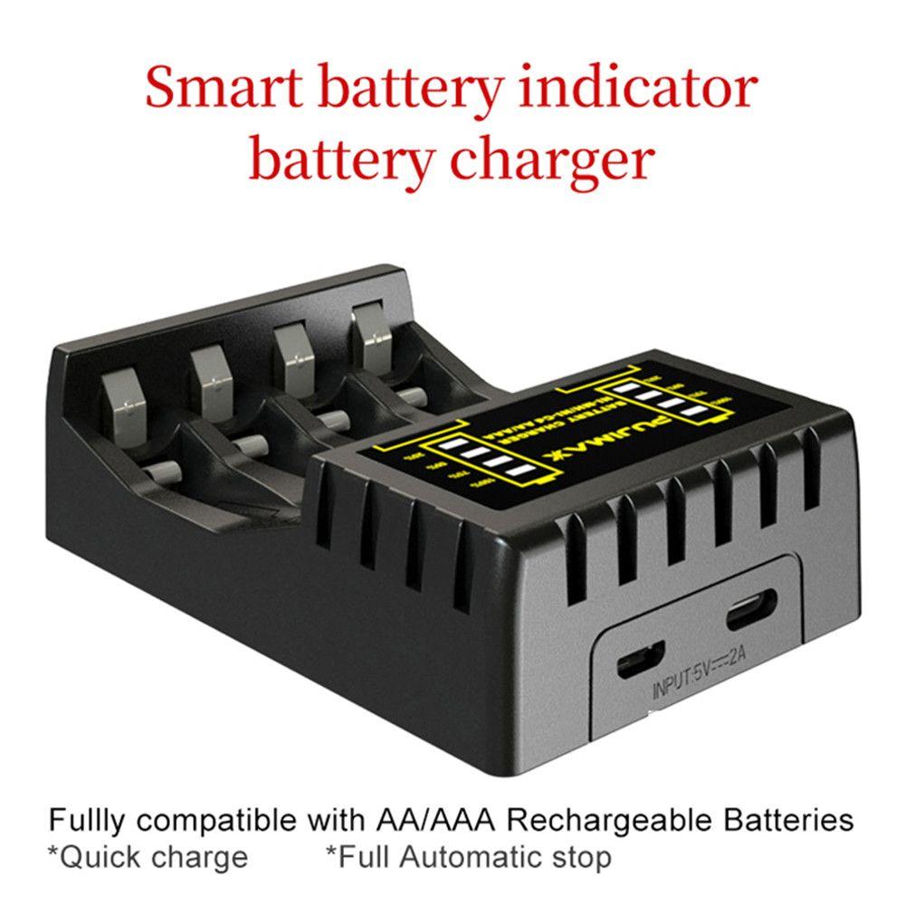Durable LED Indicator Portable Fast Charging Dock Intelligent Battery Charger 4 Slot Adapter