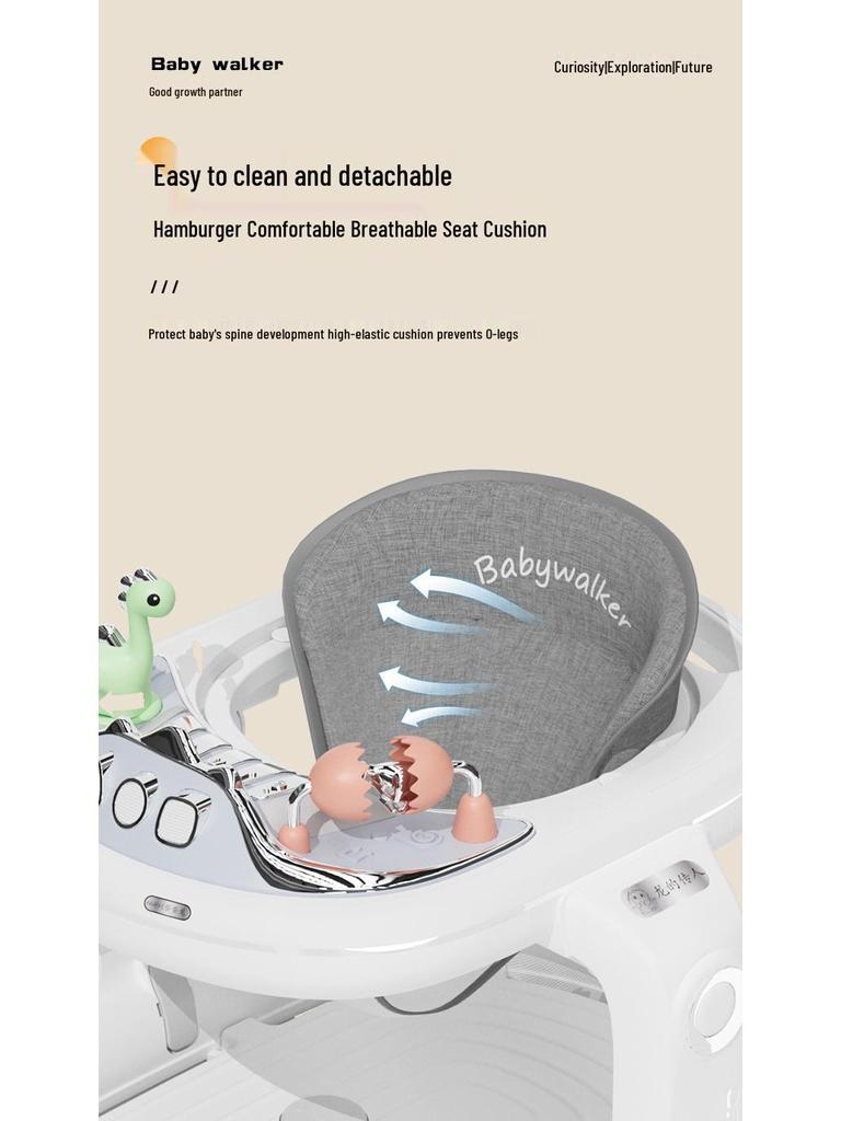 Многофункциональные детские ходунки: Защита от опрокидывания, Предотвращение О-образных ног, Обучение с помощью толкания для мальчиков и девочек