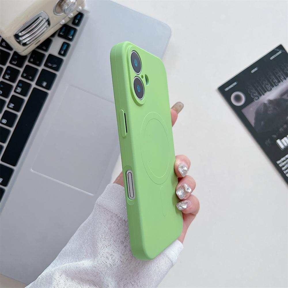 for Liquid Silicone Case for For Iphone 16 1 14 17 Pro Max Plus 12 13 11 17 Air Magnetic Soft Shockproof Ultra Slim Cover