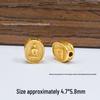 S925 Silver Ancient Gold Four-Leaf Clover Spacer Beads for DIY Jewelry: Bracelet & Necklace Craft Accessories.