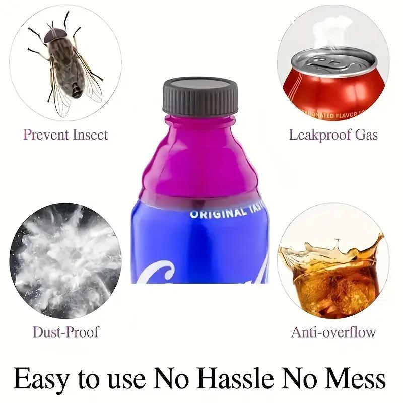6Pcs Reusable Beer Water Dispenser Lid Protector Caps Cover Bottle Top Soda Saver Can Cap Fashion Accessories Random Color