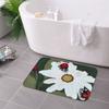 1 шт. Коврик для кухни с цветочным узором и божьей коровкой, нескользящий коврик для двери, поп-дизайн, коврик для ванной, коврик для ванной, ковер для дома, декор для раковины, прачечной