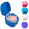 Портативные пластиковые кейсы Коробка для зубных протезов Очистка полости рта Футляр для хранения зубных протезов Мини Контейнер для чистки зубов Санитарный Сливной Контейнер для хранения