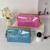 Transparent Waterproof Glitter PVC Cosmetic Bag Large Capacity Portable Toiletry Storage for Daily Commute