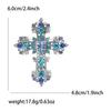 Fashion Creative Alloy Rhinestone Cross Brooch Personality Trend Women'S Clothing Corsage Ornament Pin