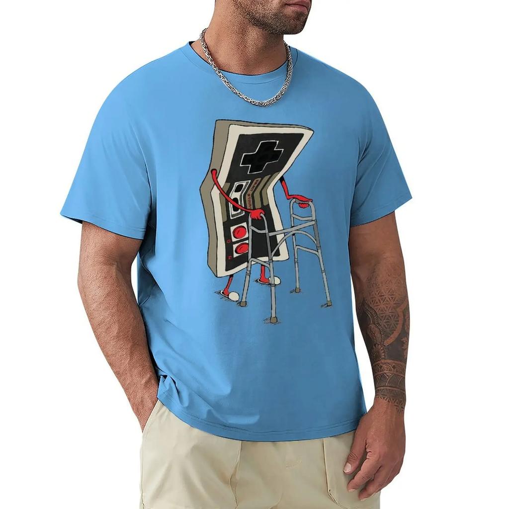 Old School T-shirt Men Video Game T Shirt Vintage Graphic Tops & Tees 80s Retro Designer TShirt Streetwear 100% Cotton