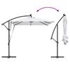 Cantilever Banana Sun Umbrella Sand 249 x 249 x 250 cm Polyester and Aluminum