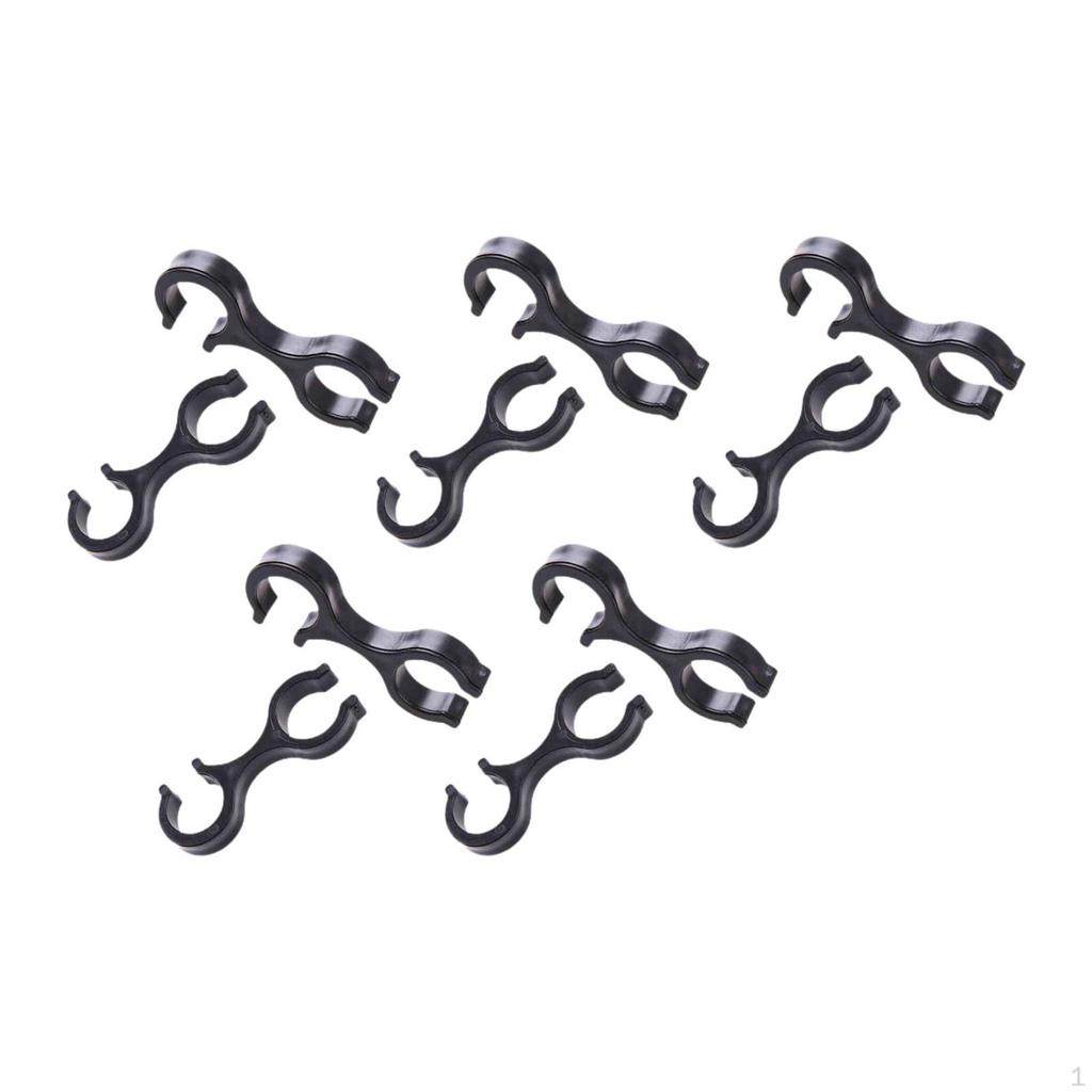 10 Hiking Pole Clips Stick Connectors for Outdoor Trekking Activities