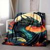 1pc Dragon Fantasy Blanket, Lightweight Flannel Throw Blanket For Sofa, Bed, Travel, Camping, Living Room, Office192