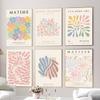Colorful Matisse Flower Coral Shapes Wall Art Canvas Painting Nordic Posters And Prints Abstract Wall Pictures Living Room Decor