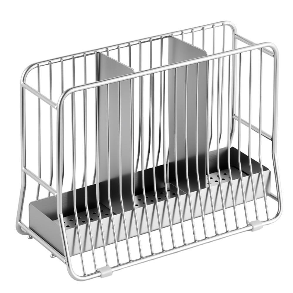 Large Capacity Stainless Steel Chopstick Bucket Moisture-proof Ventilated Chopstick Cage Anti-slip Space Saving
