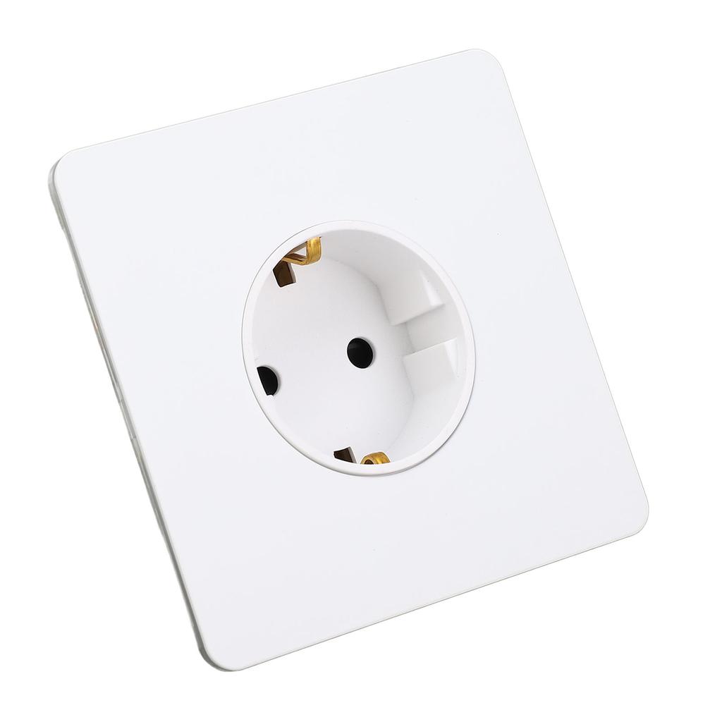 Настенная розетка Панель из нержавеющей стали Основание ПК Белый Современный настенный штекер для дома отеля 16А