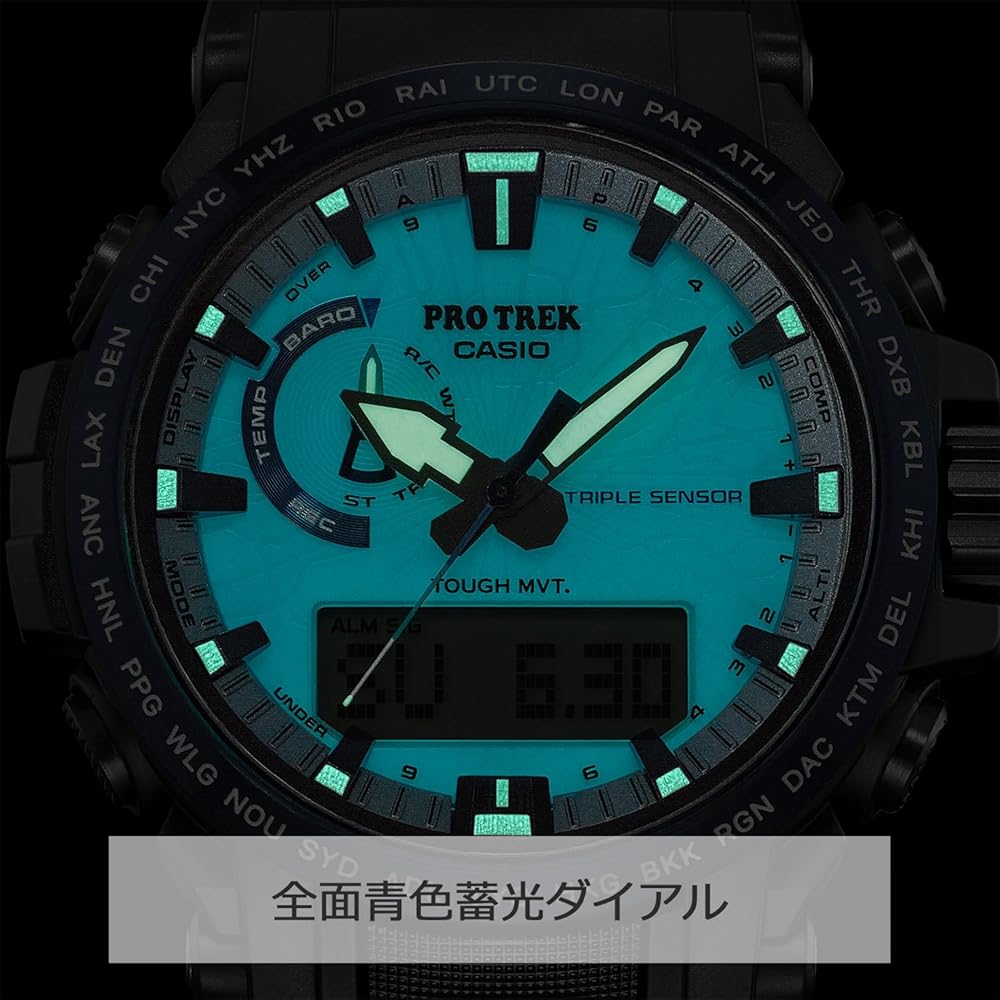 Мужские часы Casio Pro Trek Climber Line с солнечной батареей и радиосинхронизацией, сапфировое стекло, синие PRW-61D-2JF