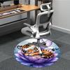 1PC Tiger Fairy Lotus Flower Chair Carpet for Office, Indoor Non-Slip Washable Carpet, Soft Comfortable Mat For Office Room yy250930299