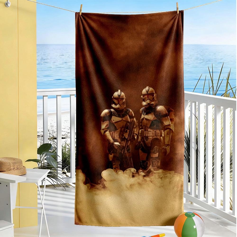 Star Wars Beach Towel Super Soft Microfiber Quickdry Fabric Comfortable Lightweight Suitable for Swimming, Gym, Camping, Yoga Vacation
