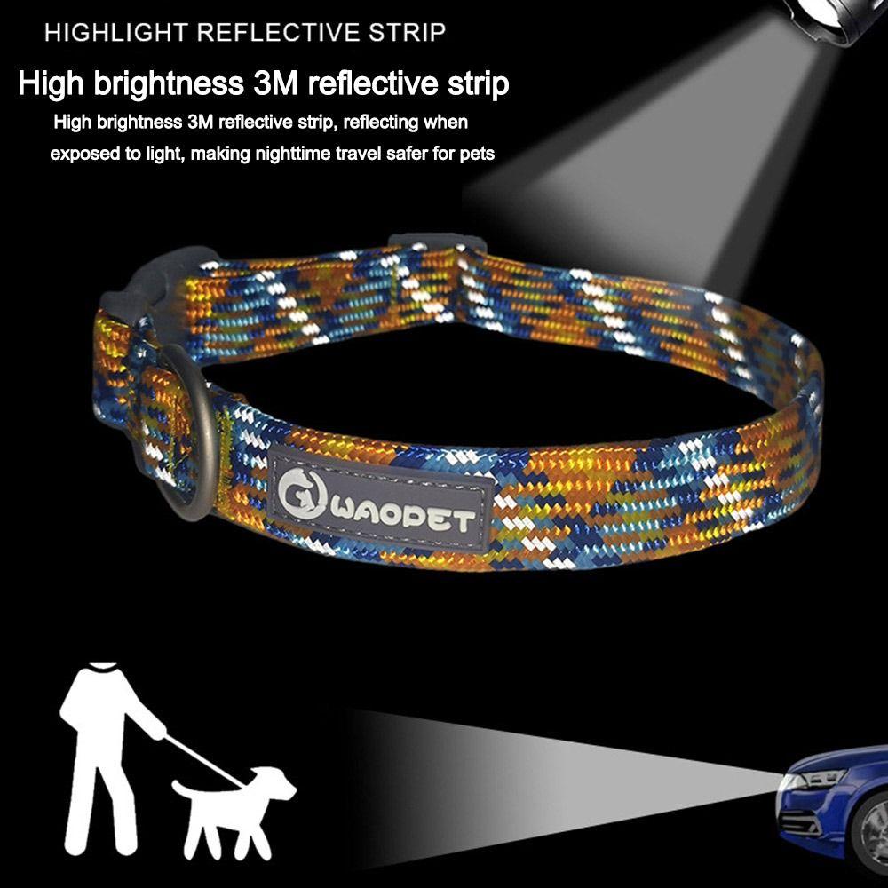 Светоотражающий ошейник для собак в ночное время Нейлоновые ошейники для кошек Аксессуары для домашних животных Ошейник для выгула собак Pet