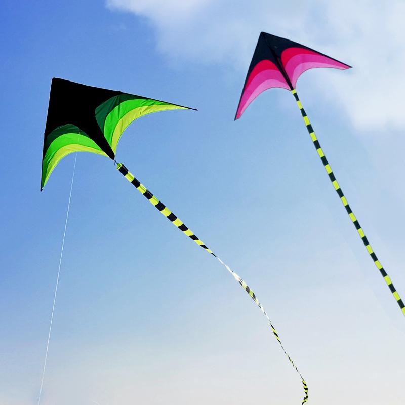 Large Delta Kite for Kids & Adults Easy To Fly Large Huge Delta Kite Come with 5m Tail Easy To Fly Kite Outdoor Toy