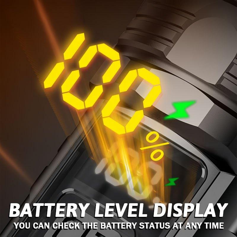 Strong Light Ultra Bright 2000LM LED Flashlight USB Rechargeable Long Range Zoom Tactical Torch Outdoor Camping Fishing Lantern