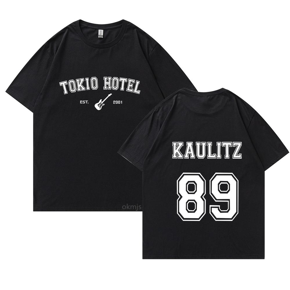 Немецкая рок-группа Tokio Hotel Kaulitz 89, футболка с принтом на спине, женские винтажные футболки большого размера, футболка в стиле хип-хоп