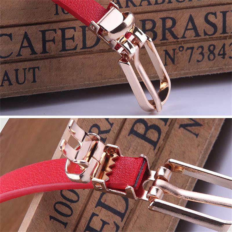 Декоративный платье с пряжкой, стильный брючный ремень из искусственной кожи, маленький многоцветный женский универсальный свитер с булавкой, тонкий ремень