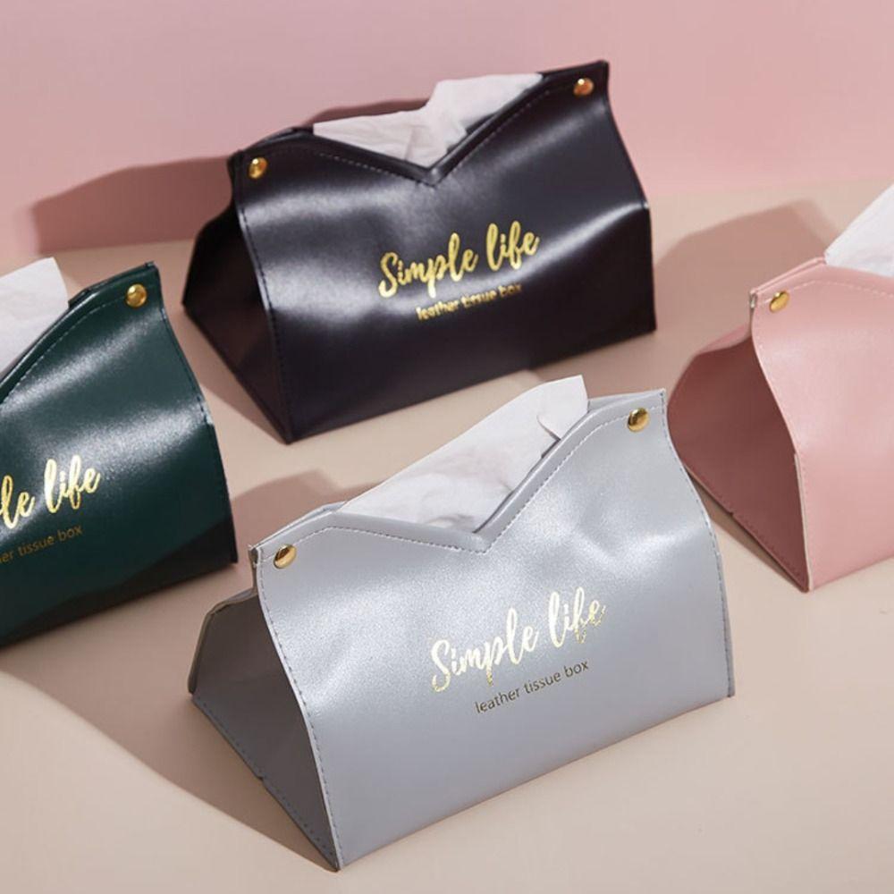 Большой кожаный чехол-органайзер для салфеток Современная автомобильная коробка для салфеток Держатель для салфеток Декор для гостиной дома