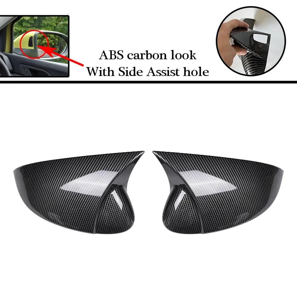 For VW Golf MK8 ABS Car Rearview Side Mirror Cover Wing Cap Exterior Door Housing Trim Adhesive Sticker