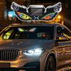 USB-Зарядка Автомобильный Декор Лампа Солнечная Демонический Глаз Свет, Динамическое Мигание Светодиодное Окно с Присоской Салонный Стайлинг Аксессуары Чашка, Перезаряжаемый 3