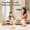 Диспенсер для обертывания 2 в 1 с резаком для пластиковой пленки, алюминиевая фольга, диспенсер для вощеной бумаги для кухни