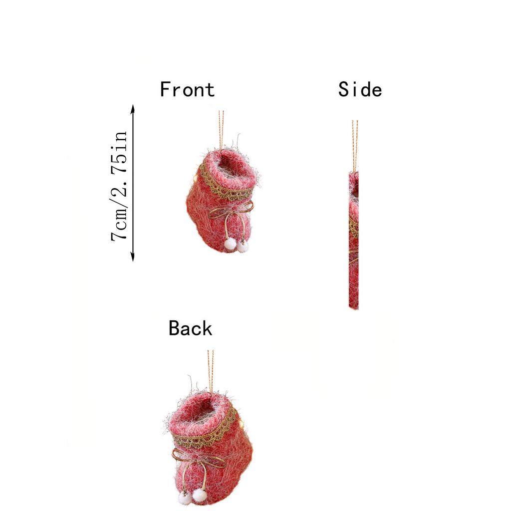 Plush Fabric Gloves Boots Shoes Christmas Tree Ornaments Decorative Ornaments Pendants