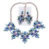 Necklace Crystal Colorful Large Glass Earrings Necklace Set Fashion Versatile