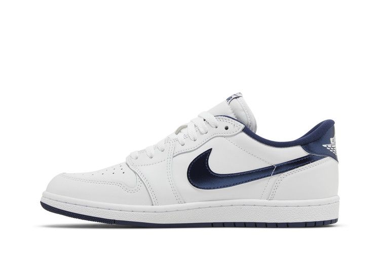 Men's Sneakers Nike Jordan 1 Retro Low '85 Metallic Blue White/Midnight Navy
