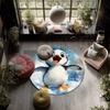 Star and Snowflake Animals  Round Area Rug,Carpet Rug for Living Room Bedroom Sofa Playroom Decor,Non-slip Floor Mat
