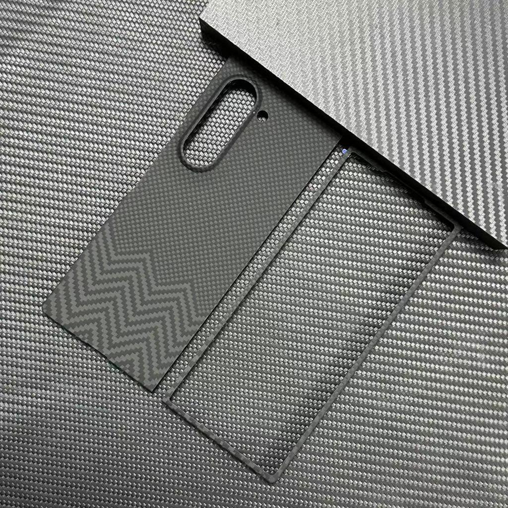 Новый Кевлар Подходит для Samsung Zfold6 Ультратонкий Чехол для Мобильного Телефона Материал Арамидное Волокно Жесткий Чехол Волнистый Узор